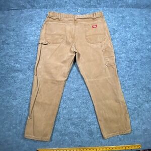 Dickies Mens Brown Duck Canvas Carpenter Pants Relaxed Fit 40x30 1939RBD Tan